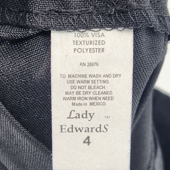 Lady Edwards Casualwear Skirt Size 4 Womens Black 9799-10 Workwear - Picture 6 of 9